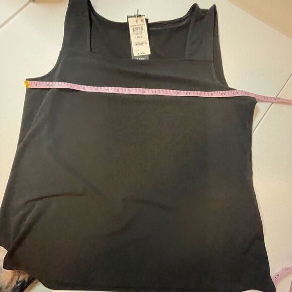 Alfani elements black large sleeveless top new - Picture 3 of 6